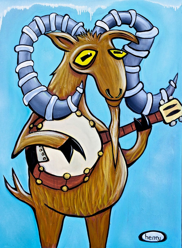 Banjo Goat Canvas Print