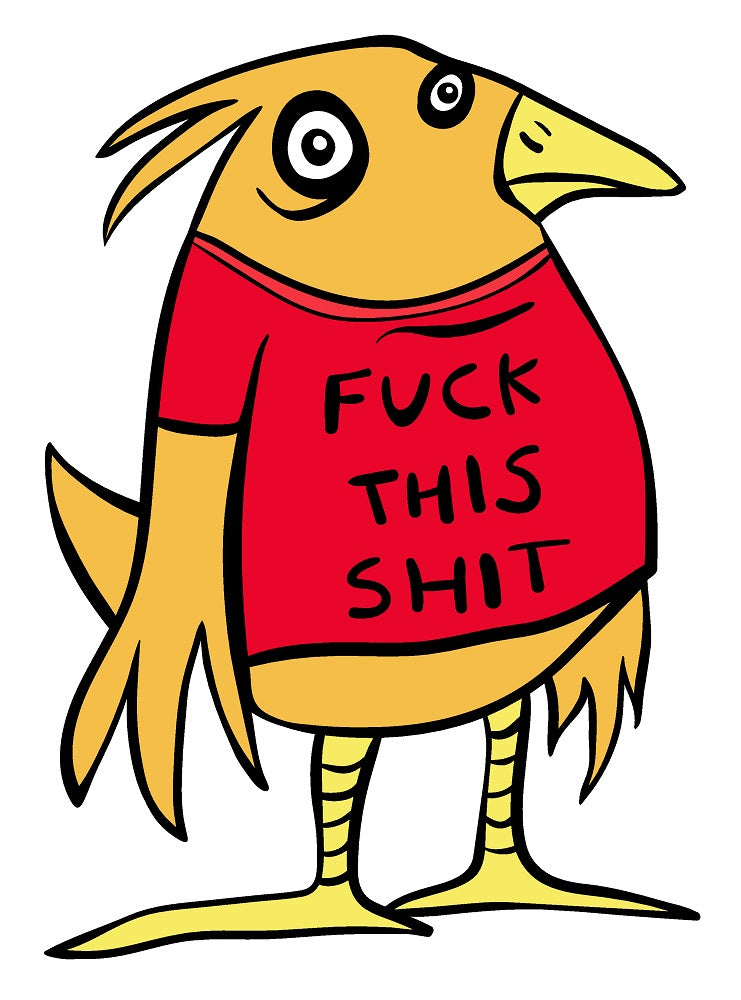 Bird in a Shirt Sticker