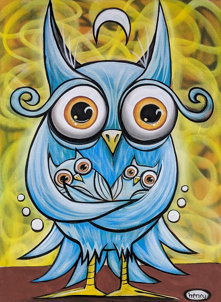 Momma Owl Canvas Print