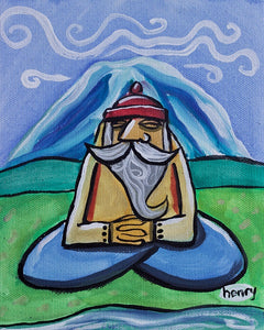 Mountain Man Meditation Canvas Print