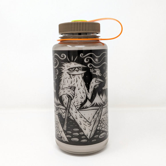 Sasquatch Hiking with Bird - Nalgene bottle