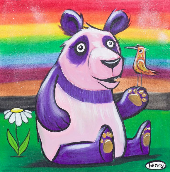 Rainbow Panda Canvas Print