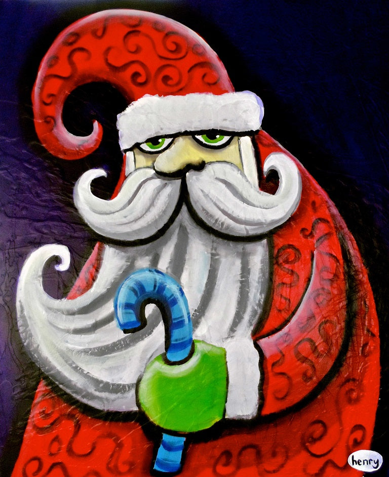 Santa Candy Canvas Print