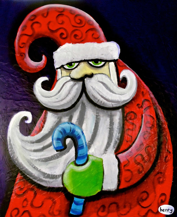 Santa Candy Canvas Print