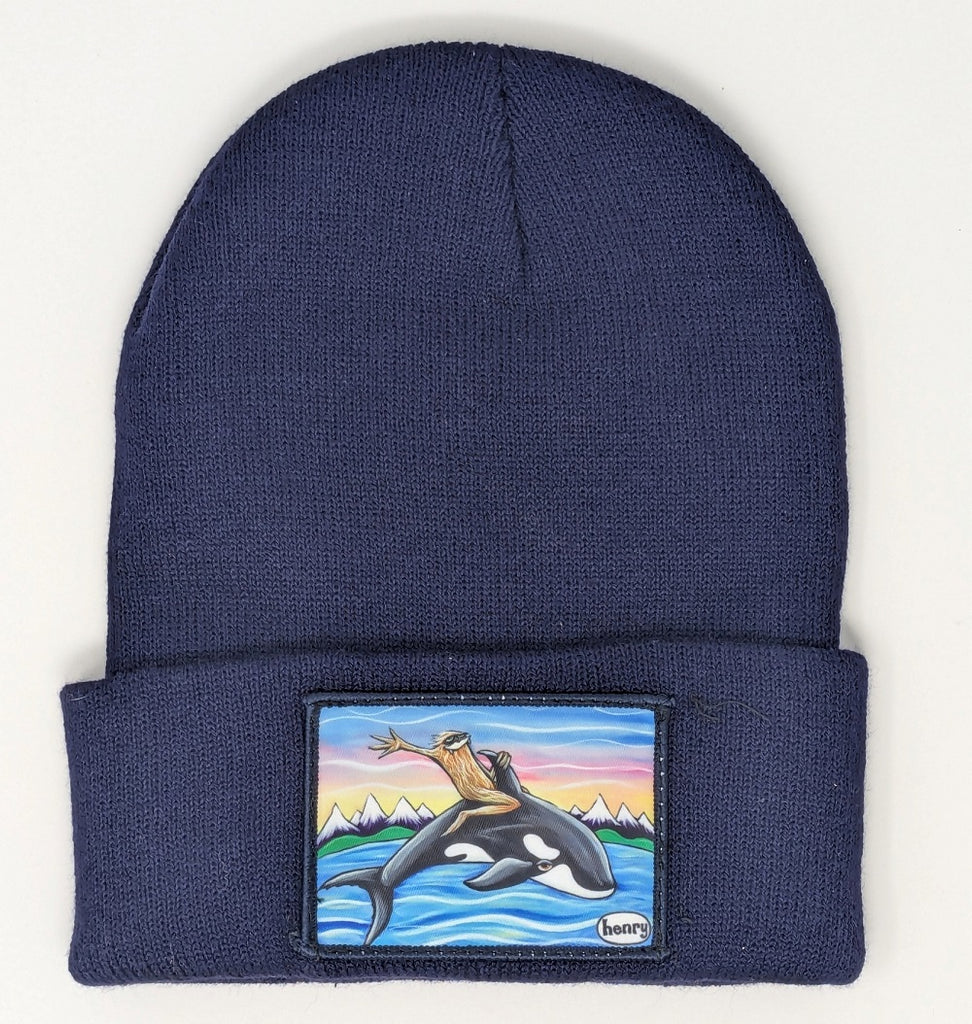 Sasquatch Riding an Orca Beanie