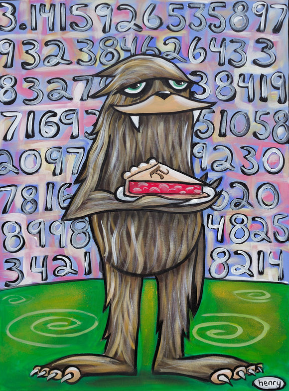 Sasquatch Loves Pi Canvas Print