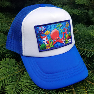 Quadrapus Royal/White Little Henry Trucker Hat