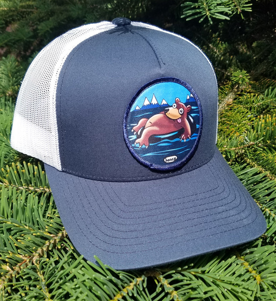 Bear in a Tube Navy/White Trucker Hat