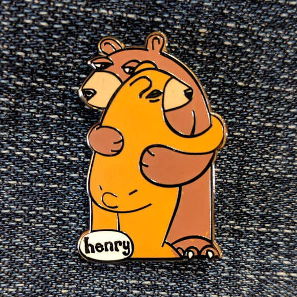 Bear Hug Enamel Pin