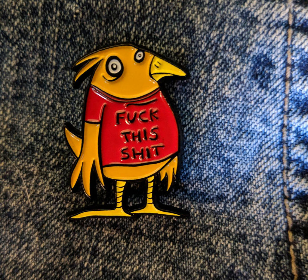 Bird in a Shirt Enamel pin