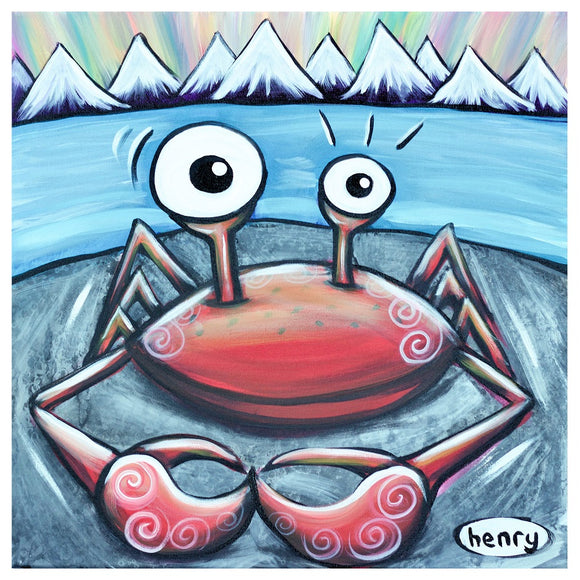 Crab on a Rock Paper Print