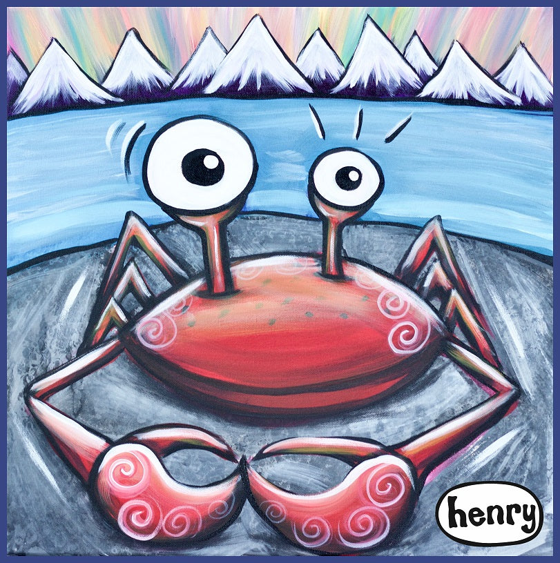 Crab on a Rock Sticker