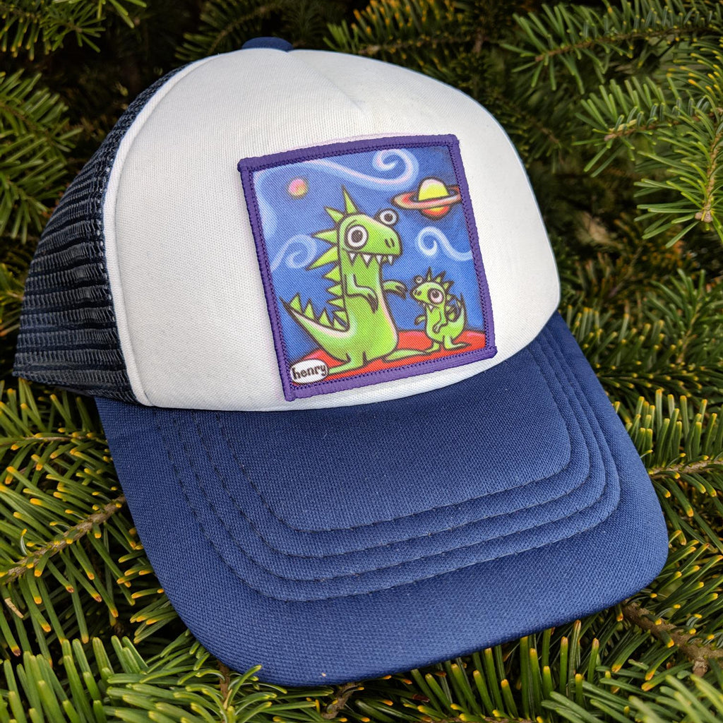 Toddler Dinosaur Jr Navy/White Trucker Hat