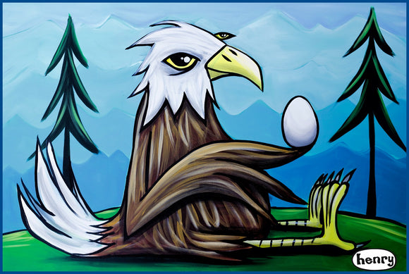 Eagle with Egg Sticker