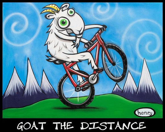 Goat The Distance Biking Sticker