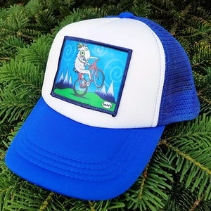 Goat Biking Royal/White Little Henry Trucker Hat