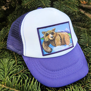 Grizzly Fishing Purple/White Little Henry Trucker Hat