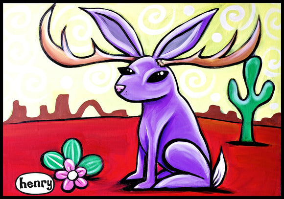 Jackalope in the Desert Sticker