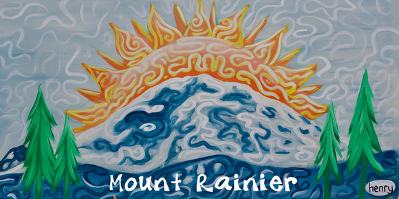 Mount Rainier Sunrise Sticker