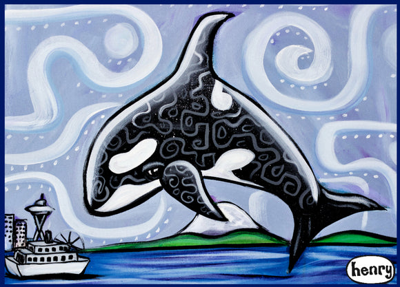 Orca Seattle Magnet