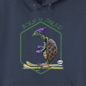 Turtle Skiing - "Born to Shred"  Hoodie
