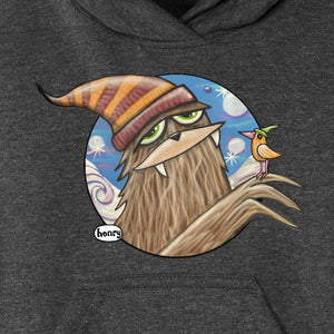 Sasquatch in Hat with Bird Hoodie