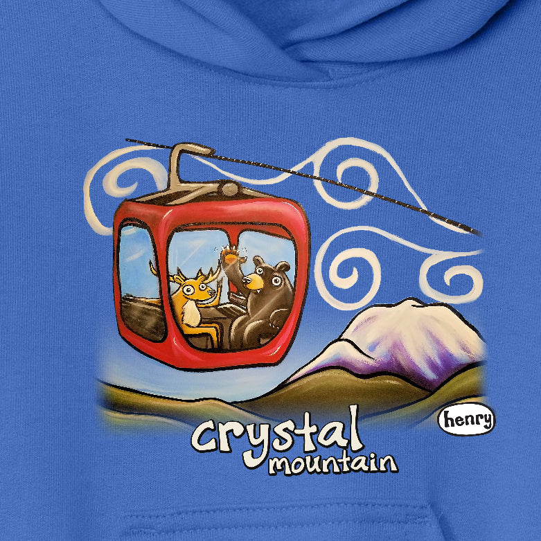 Gondola Fun - Crystal Mountain Royal Youth Hoodie