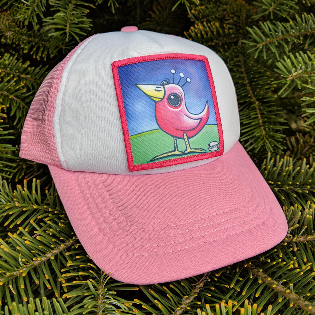 Toddler Pink Bird Pink/White Trucker Hat