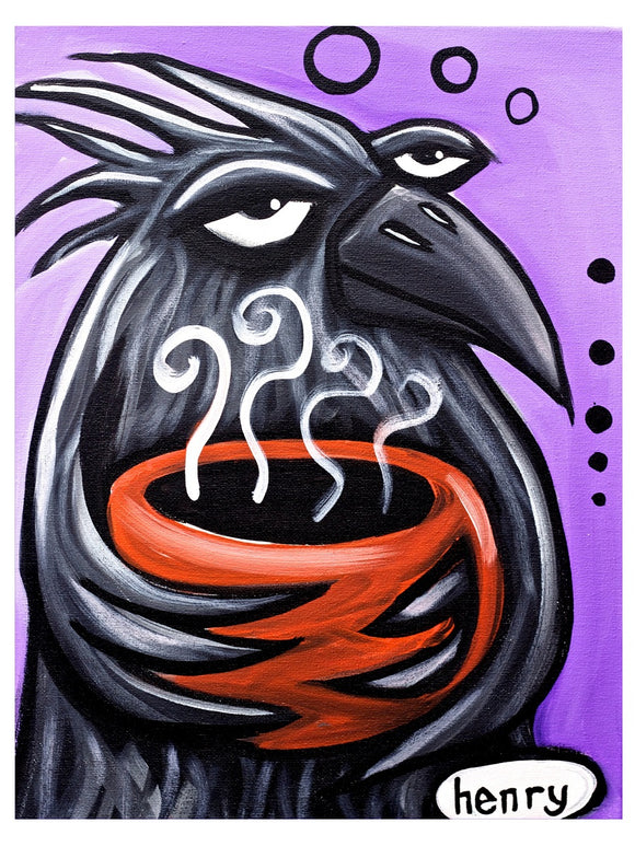 Raven With Coffee