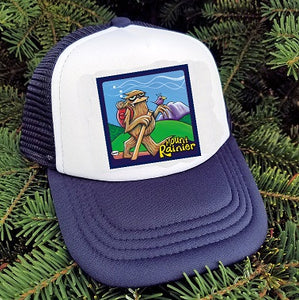 Sasquatch Hiking -Mt Rainier Little Henry Navy/White Trucker Hat