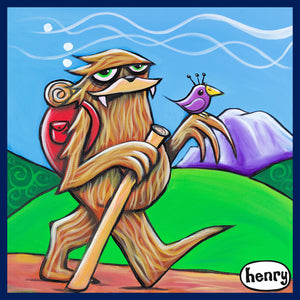 Sasquatch Hiking Magnet