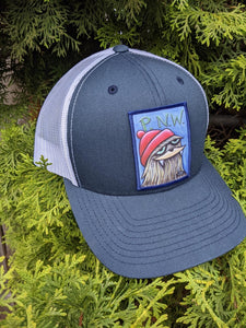 Sasquatch of the PNW Navy/White Adult Trucker Hat