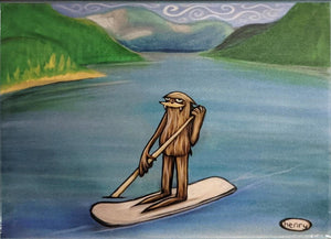 Sasquatch Paddle BoardingMagnet