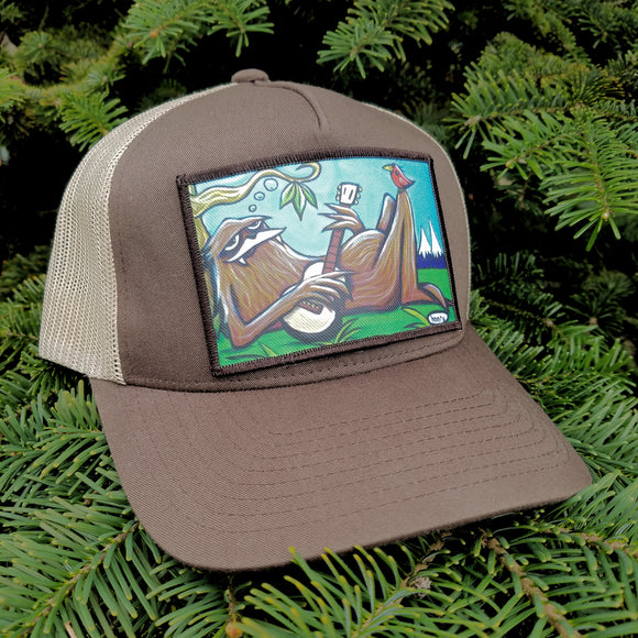 Sasquatch Chilling Brown/Khaki Trucker Hat