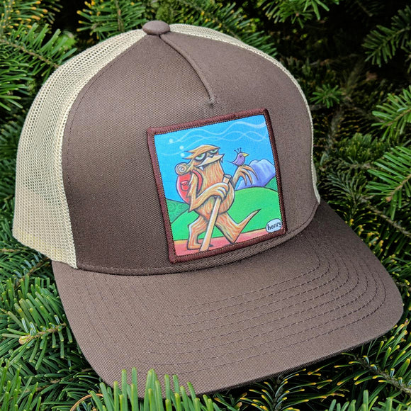 Sasquatch Hiking Browm/Khaki Trucker Hat