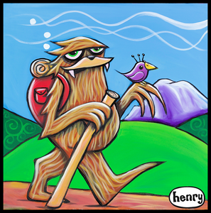 Sasquatch Hiking Sticker