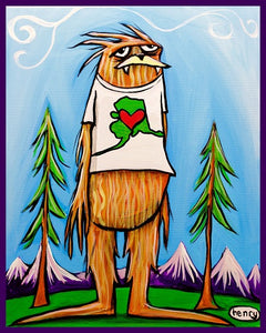 Sasquatch is big in Alaska Map Sticker