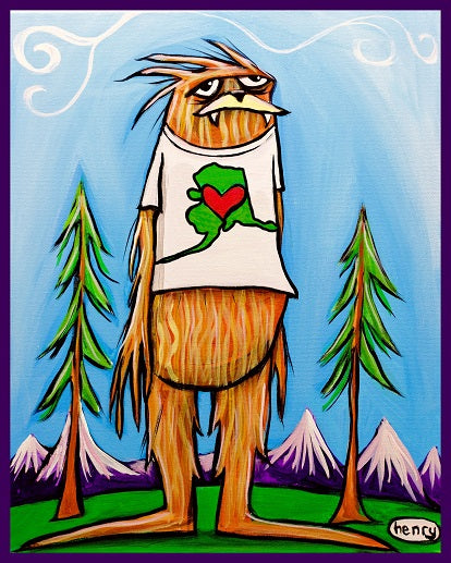 Sasquatch is big in Alaska Map Magnet