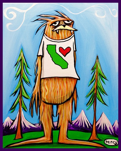 Sasquatch is big in California Sticker