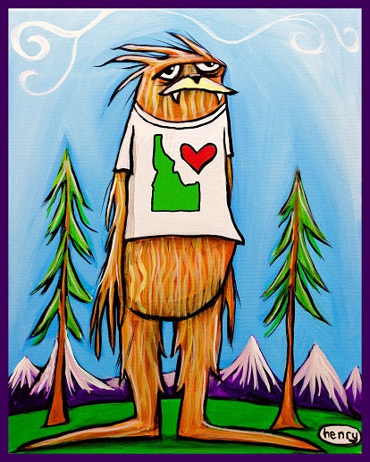 Sasquatch is big in Idaho Sticker
