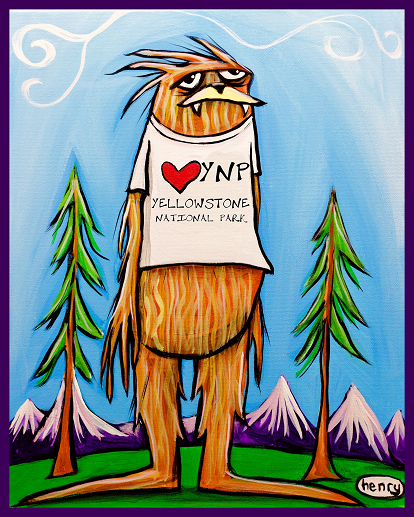 Sasquatch is big in Yellowstone Nat Park Magnet