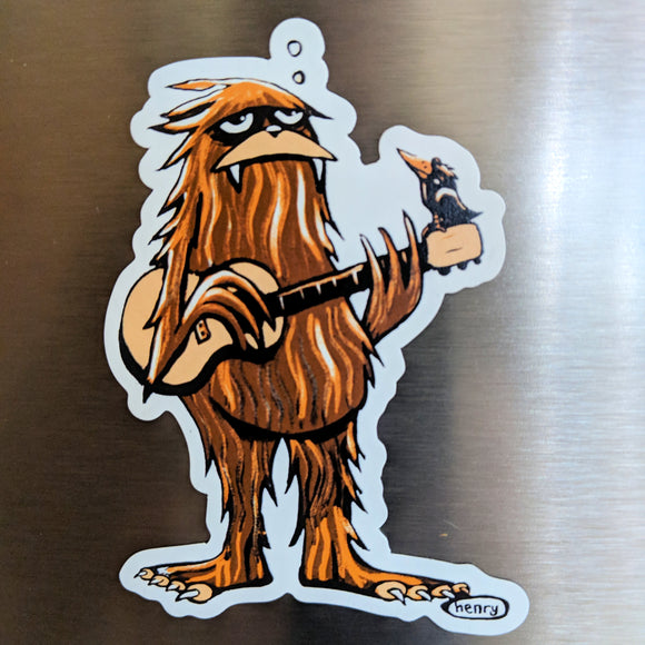 Sasquatch with Guitar Magnet