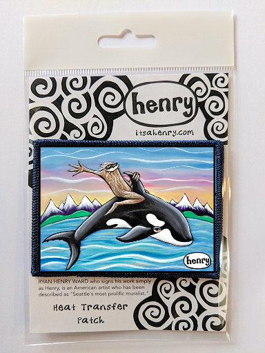 Sasquatch Riding an Orca Patch