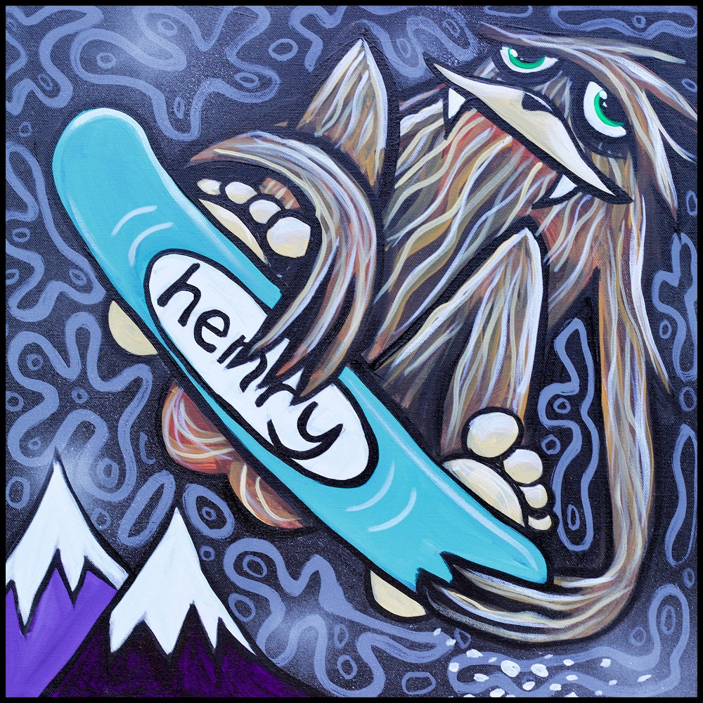 Sasquatch Snowboarding Sticker