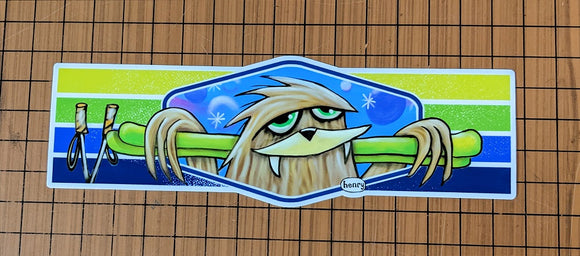 Sasquatch with Skis Sticker