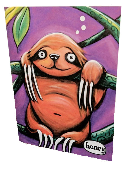 Sloth Hanging Out Note Card