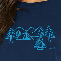 Tent in Mountains Feminine Cut T-Shirt