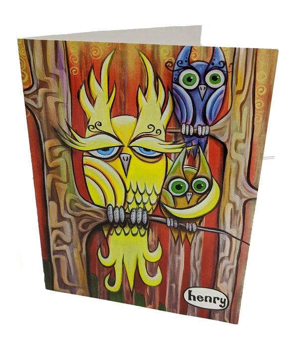 Three Owls Note Card