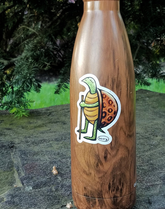 Turtle Hiking Sticker