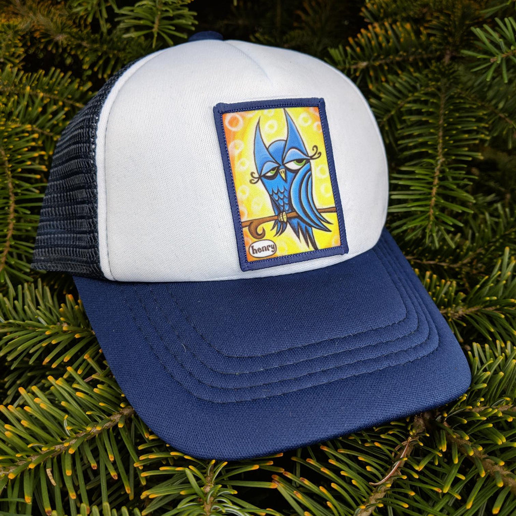 Toddler Winky Owl Navy/White Trucker Hat